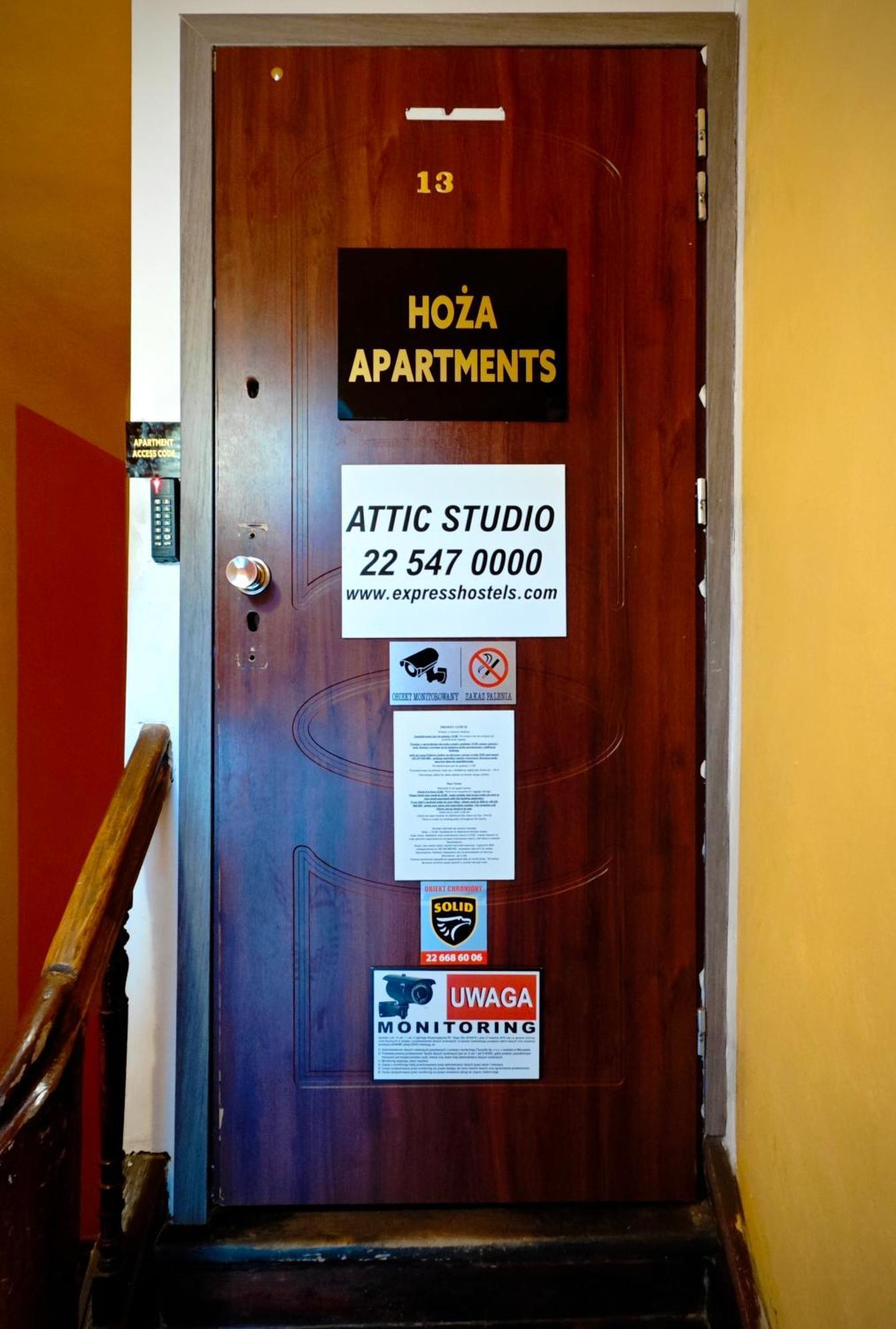 Apartamenty Hoza Attic Studio Varsóvia Exterior foto